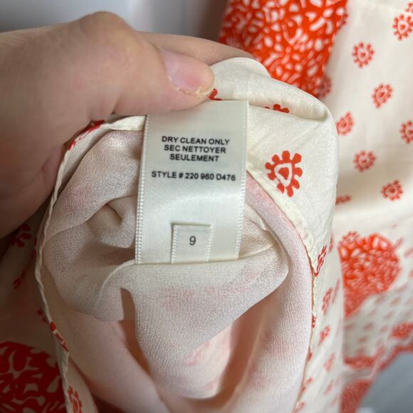 Rebecca Taylor Block Print Mix Silk Dress Size 6 Flawed - Picture 11 of 12